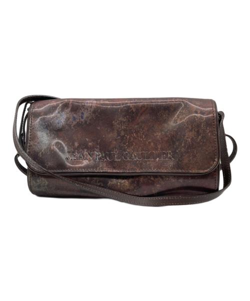 Jean Paul GAULTIER（ジャンポールゴルチェ）Jean Paul GAULTIER (ジャンポールゴルチェ) VサイバーPVCショルダーバッグ ブラウン サイズ:なしの古着・服飾アイテム