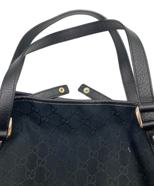 GUCCI（グッチ）GUCCI (グッチ) GGキャンバス トートバッグ ブラック サイズ:なしの古着・服飾アイテム