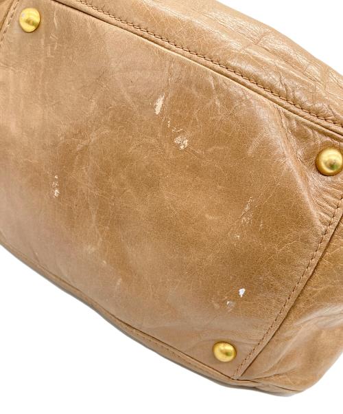 MIU MIU（ミュウミュウ）Mughetto Pink Vitello Lux Leather Bow Small Top Handle Bag/ムゲット ピンク ヴィテッロ ラックス レザー ボウ スモール トップハンドルバッグ サイドリボン2WAYバッグの古着・服飾アイテム