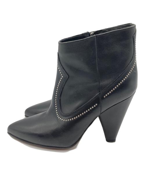 BUTTERO（ブッテロ）BUTTERO (ブッテロ) スタッズショートブーツ ブラック サイズ:２３㎝の古着・服飾アイテム