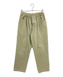 COMFORTABLE REASON（コンフォータブルリーズン）の古着「ADE DENIM SLACKS（ デニムスラックス）」｜ベージュ