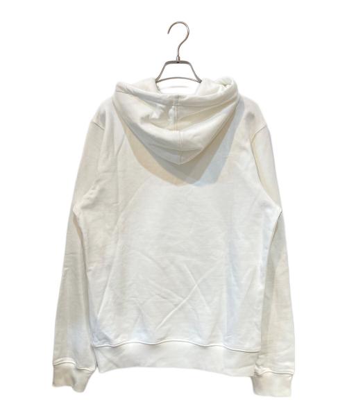 LACOSTE（ラコステ）LACOSTE (ラコステ) モノグラムレイヤードオーバルロゴスウェットフーディー ホワイト サイズ:3の古着・服飾アイテム