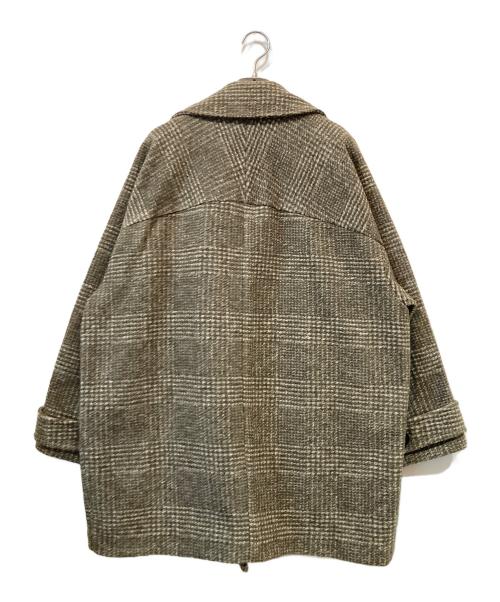 Spick and Span（スピック＆スパン）Spick and Span (スピックアンドスパン) Wスライバーチェックハーフコート ブラウン サイズ:36の古着・服飾アイテム