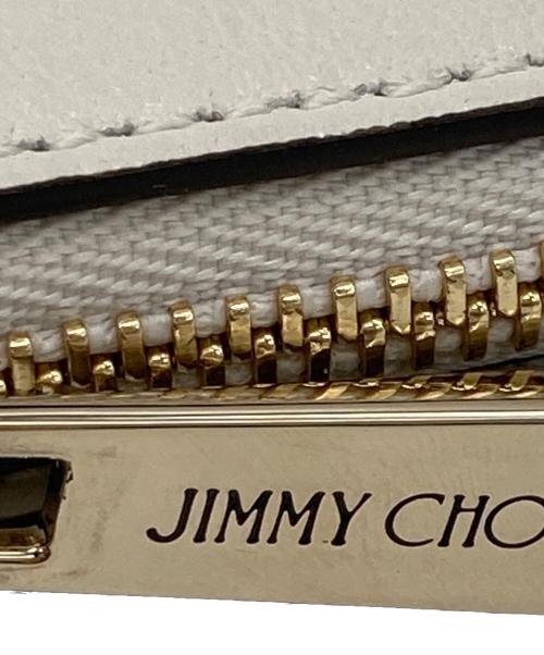 JIMMY CHOO（ジミーチュウ）JIMMY CHOO (ジミーチュウ) HANNI クリスタルスタースタッズ付き 2つ折り財布 ホワイト サイズ:なしの古着・服飾アイテム