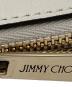 中古・古着 JIMMY CHOO (ジミーチュウ) HANNI クリスタルスタースタッズ付き 2つ折り財布 ホワイト サイズ:なし：25000円