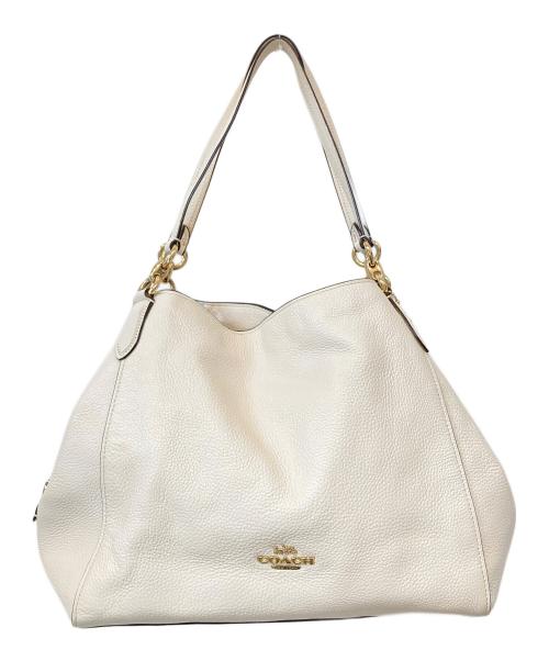 COACH（コーチ）COACH (コーチ) ペブルレザー ハリー ロゴ ショルダー バッグ ホワイト サイズ:なしの古着・服飾アイテム