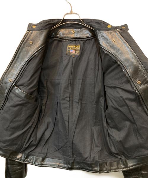 VANSON（バンソン）VANSON (バンソン) TYPE B シングルライダースジャケット ブラック サイズ:38の古着・服飾アイテム