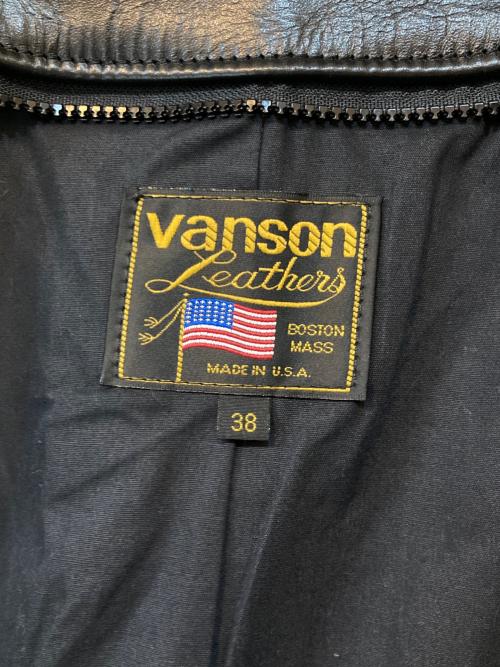 VANSON（バンソン）VANSON (バンソン) TYPE B シングルライダースジャケット ブラック サイズ:38の古着・服飾アイテム