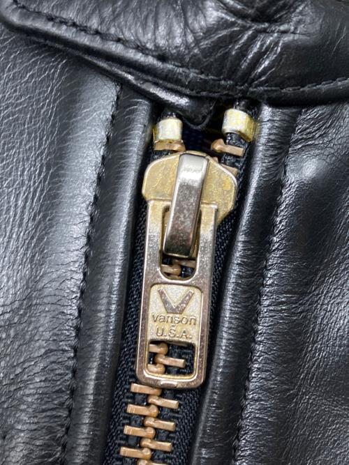 VANSON（バンソン）VANSON (バンソン) TYPE B シングルライダースジャケット ブラック サイズ:38の古着・服飾アイテム