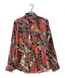 VERSACE（ヴェルサーチェ）の古着「シルク総柄シャツ」｜レッド