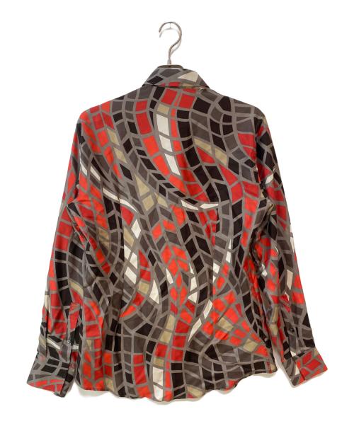 VERSACE（ヴェルサーチェ）VERSACE (ヴェルサーチェ) シルク総柄シャツ レッド サイズ:40の古着・服飾アイテム
