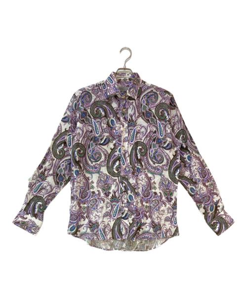ETRO（エトロ）ETRO (エトロ) ペイズリー柄リネンシャツ パープル サイズ:なしの古着・服飾アイテム