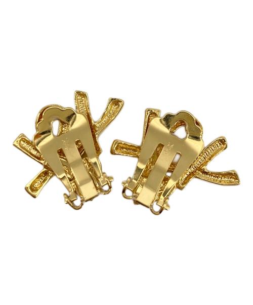 Yves Saint Laurent（イヴサンローラン）Yves Saint Laurent (イヴサンローラン) YSLハートモチーフイヤリング ゴールドカラー サイズ:なしの古着・服飾アイテム