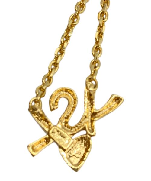 Yves Saint Laurent（イヴサンローラン）Yves Saint Laurent (イヴサンローラン) YSLハートモチーフネックレス ゴールドカラー サイズ:なしの古着・服飾アイテム