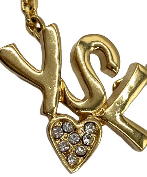 Yves Saint Laurent（イヴサンローラン）Yves Saint Laurent (イヴサンローラン) YSLハートモチーフネックレス ゴールドカラー サイズ:なしの古着・服飾アイテム