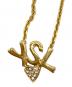 Yves Saint Laurent (イヴサンローラン) YSLハートモチーフネックレス ゴールドカラー サイズ:なし：15000円