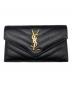 Yves Saint Laurent（イヴサンローラン）の古着「カサンドラ フラグメント フラップ カードケース」｜ブラック