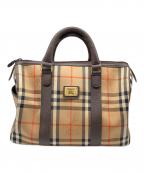 Burberry'sバーバリーズ）の古着「シャドーホース ノヴァチェック ボストンバッグ」｜ブラウン