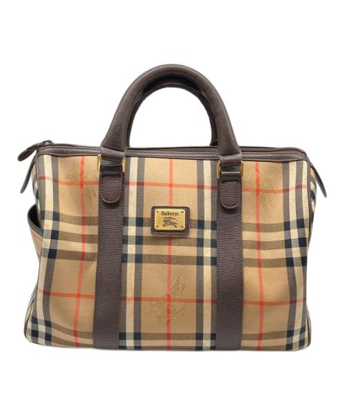 Burberry's（バーバリーズ）Burberry's (バーバリーズ) シャドーホース ノヴァチェック ボストンバッグ ブラウン サイズ:なしの古着・服飾アイテム