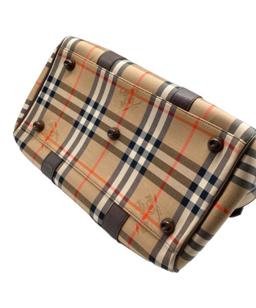 Burberry's（バーバリーズ）Burberry's (バーバリーズ) シャドーホース ノヴァチェック ボストンバッグ ブラウン サイズ:なしの古着・服飾アイテム