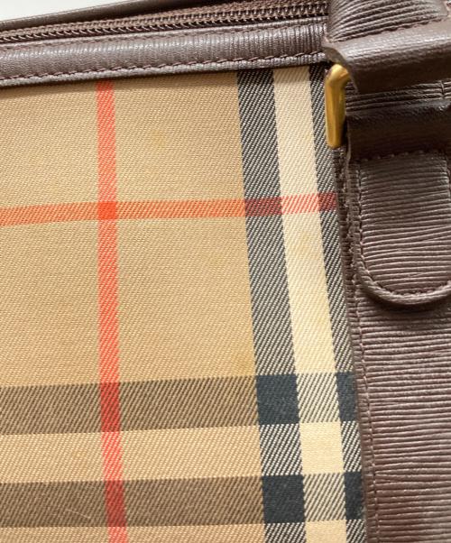Burberry's（バーバリーズ）Burberry's (バーバリーズ) シャドーホース ノヴァチェック ボストンバッグ ブラウン サイズ:なしの古着・服飾アイテム