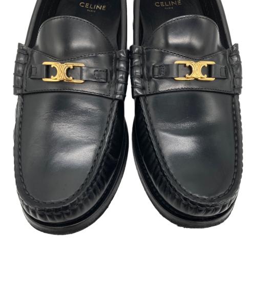 CELINE（セリーヌ）CELINE (セリーヌ) トリオンフローファー ブラック サイズ:23.5㎝の古着・服飾アイテム