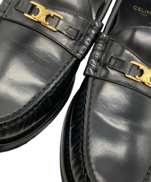 CELINE（セリーヌ）CELINE (セリーヌ) トリオンフローファー ブラック サイズ:23.5㎝の古着・服飾アイテム