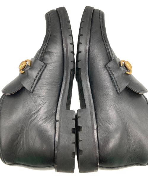 GUCCI（グッチ）GUCCI (グッチ) ホースビットモカシンブーツ ブラック サイズ:6の古着・服飾アイテム