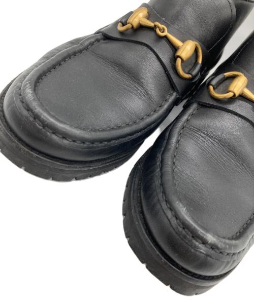 GUCCI（グッチ）GUCCI (グッチ) ホースビットモカシンブーツ ブラック サイズ:6の古着・服飾アイテム