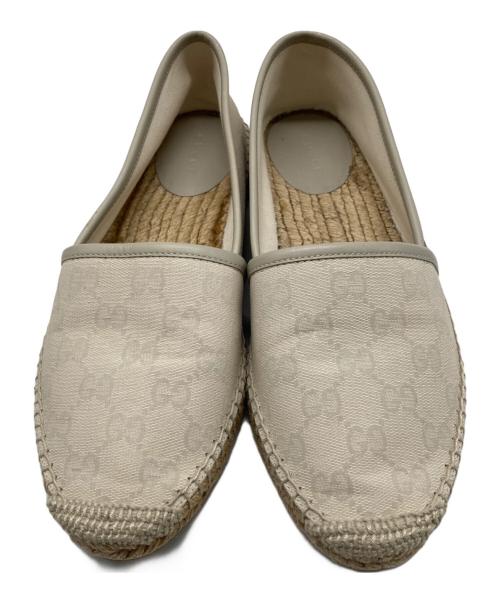 GUCCI（グッチ）GUCCI (グッチ) GGキャンバス エスパドリーユ ベージュ サイズ:38の古着・服飾アイテム