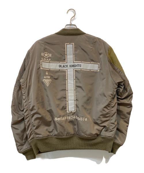AVIREX（アヴィレックス）AVIREX (アヴィレックス) MA-1 BLACK KNIGHTS ジャケット オリーブ サイズ:2XLの古着・服飾アイテム