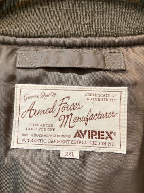 AVIREX（アヴィレックス）AVIREX (アヴィレックス) MA-1 BLACK KNIGHTS ジャケット オリーブ サイズ:2XLの古着・服飾アイテム