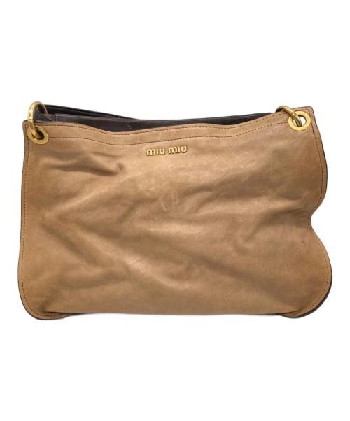MIU MIU（ミュウミュウ）MIU MIU (ミュウミュウ) 2WAYハンドバッグ ブラウン サイズ:なしの古着・服飾アイテム
