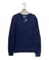 POLO RALPH LAUREN（ポロ・ラルフローレン）の古着「シルクVネックケーブルニット」｜ネイビー
