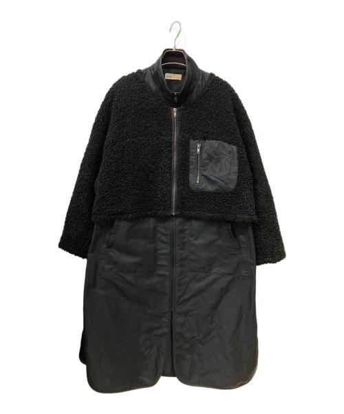 SUM1 STYLE（スミスタイル）SUM1 STYLE (スミスタイル) ボアブルゾン付き馬刺繍コート ブラック サイズ:FREEの古着・服飾アイテム