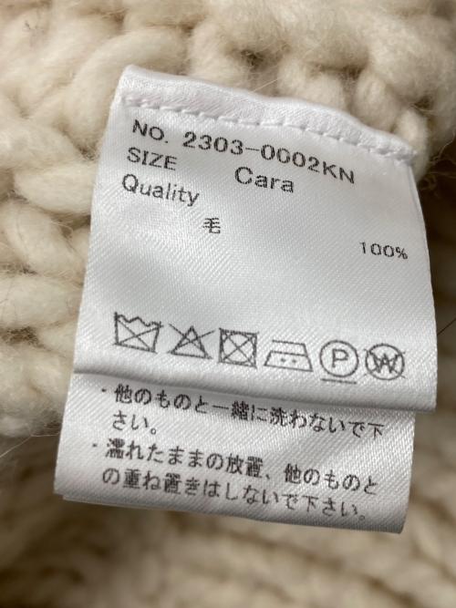 Cara BY KATRIN TOKYO（カーラバイカトリントーキョー）Cara by Katrin TOKYO (カーラバイカトリントーキョー) handmade check knit cardigan アイボリー サイズ:CARAの古着・服飾アイテム