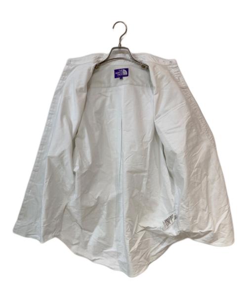 THE NORTHFACE PURPLELABEL（ザ・ノースフェイス パープルレーベル）THE NORTHFACE PURPLELABEL (ザ・ノースフェイス パープルレーベル) Cotton Polyester OX B.D. H/S Shirt ホワイト サイズ:Mの古着・服飾アイテム