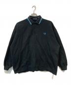 FRED PERRY×BEAMSフレッドペリー×ビームス）の古着「別注 Long Sleeve Pique Polo Shirt」｜ブラック