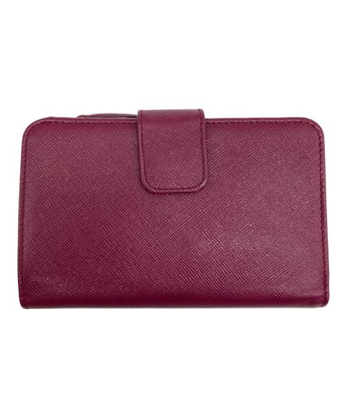 PRADA（プラダ）PRADA (プラダ) SAFFIANO METAL 2つ折り財布 パープル サイズ:なしの古着・服飾アイテム