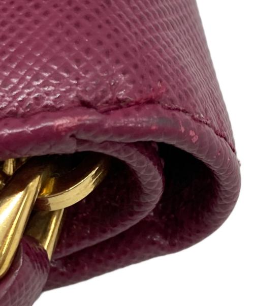 PRADA（プラダ）PRADA (プラダ) SAFFIANO METAL 2つ折り財布 パープル サイズ:なしの古着・服飾アイテム