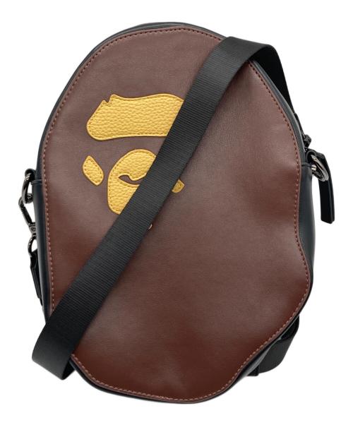A BATHING APE（ア ベイシング エイプ）A BATHING APE (ア ベイシング エイプ) APE HEAD SHOULDER BAG/エイプヘッドショルダーバッグ ブラウン サイズ:なしの古着・服飾アイテム
