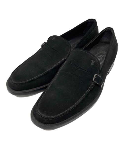 TOD'S（トッズ）TOD'S (トッズ) CRAFT MEN LOAFER スウェードローファー ブラック サイズ:9の古着・服飾アイテム