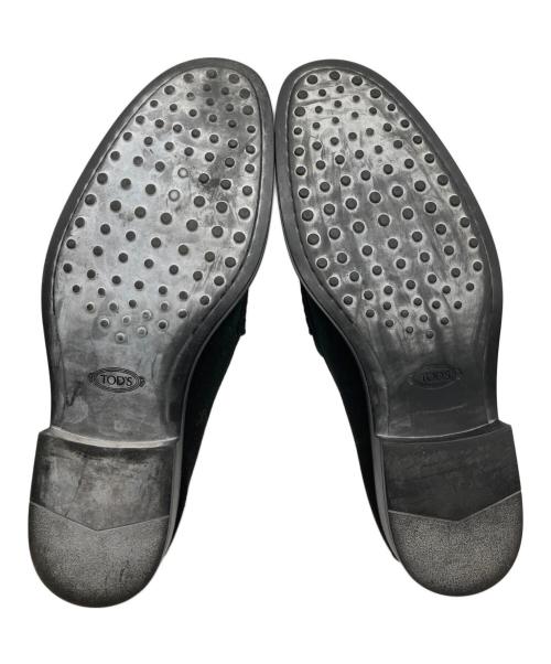 TOD'S（トッズ）TOD'S (トッズ) CRAFT MEN LOAFER スウェードローファー ブラック サイズ:9の古着・服飾アイテム