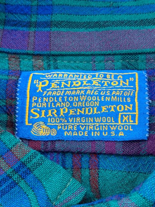 PENDLETON（ペンドルトン）PENDLETON (ペンドルトン) 70-80s チェックシャツ レッド×ネイビー サイズ:ＸＬの古着・服飾アイテム