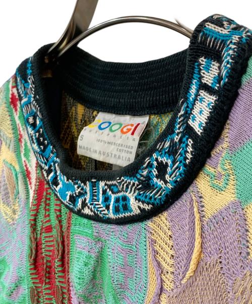 Coogi（クージー）Coogi (クージー) 3D 半袖ニット マルチカラー サイズ:Sの古着・服飾アイテム