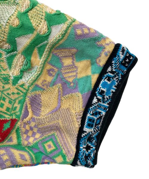 Coogi（クージー）Coogi (クージー) 3D 半袖ニット マルチカラー サイズ:Sの古着・服飾アイテム