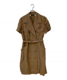 FENDI（フェンディ）の古着「半袖シャツワンピース」｜カーキ
