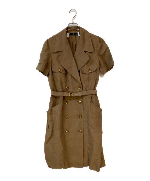 FENDI（フェンディ）FENDI (フェンディ) 半袖シャツワンピース カーキ サイズ:44の古着・服飾アイテム