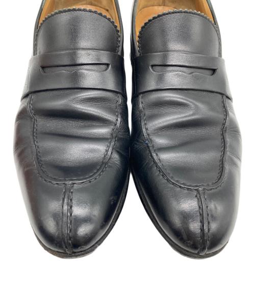 GUCCI（グッチ）GUCCI (グッチ) エンボスロゴ ローファー ブラック サイズ:8の古着・服飾アイテム