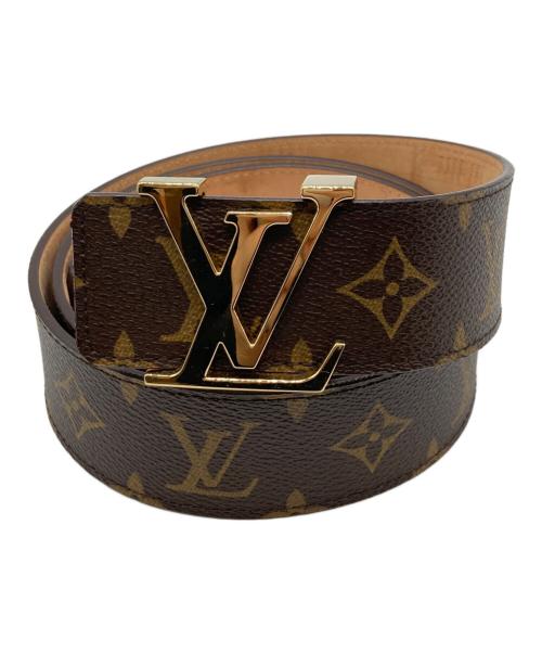 LOUIS VUITTON（ルイ ヴィトン）LOUIS VUITTON (ルイ ヴィトン) サンチュール・LV イニシャル ベルト ブラウン サイズ:90㎝（W36）の古着・服飾アイテム